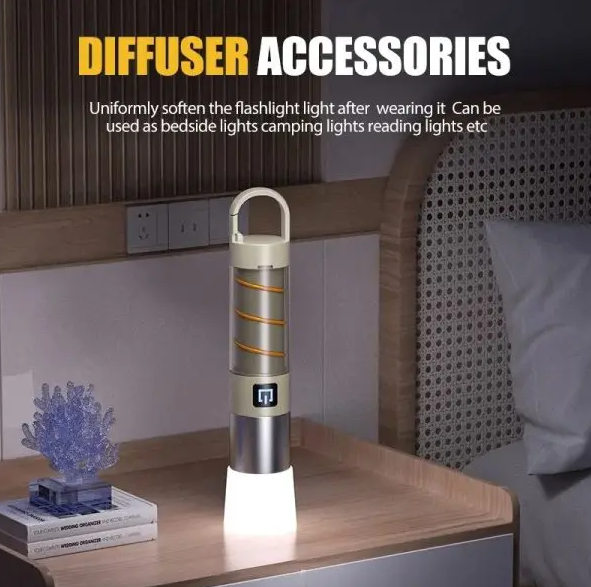 LED Strong Light Flashlight Torch Outdoor Multi Function Emergency Rescue Camping Light USB Chargeable Waterproof Night Lamp